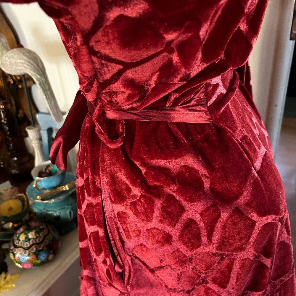 Red Satiny Robe - Picture 9 of 16